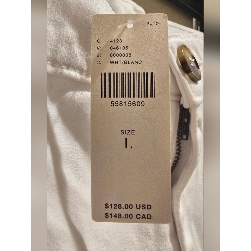 NWT Anthropologie Amadi Laurie Cargo Harem Pants In White Sz L - Picture 4 of 6